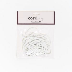Fil de plomb pour rideaux blanc L.5m, Rocle cosy living