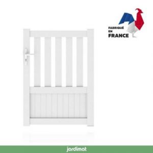 Portillon Jardimat aluminium Garonne blanc 9016 - 100 x h.140 cm