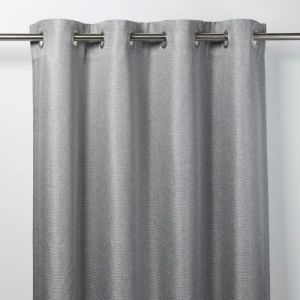 Rideau occultant GoodHome Moggo gris l.140 x H.260 cm