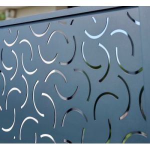 Panneau Curlini Neva Klikstrom L.179 x H.88 cm aluminium anthracite