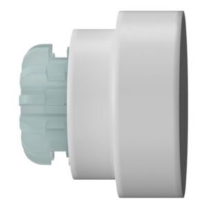 Embout rond plat pour barre &agrave; rideau Easy-Fit Anafi m&eacute;tal blanc &Oslash;28mm GoodHome