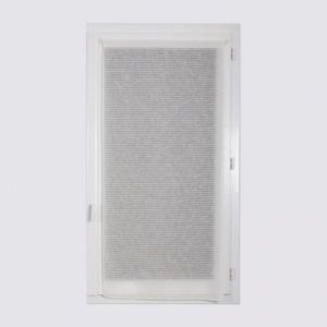 Paire de vitrage tamisant rayures horizontales poly-lin passe-tringle Seraphine blanc L.190 x l.90cm Rocle