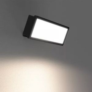 Projecteur mural LED ext&eacute;rieur noir 50 W 6250 lm sans d&eacute;tecteur IP65, GoodHome Davern