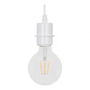 Monture complète E27 réglable blanc H.110 cm