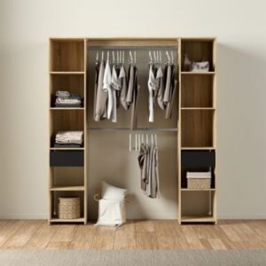 Kit dressing 2 colonnes Sonoma décor chêne H.200 x L.180 x P.40 cm