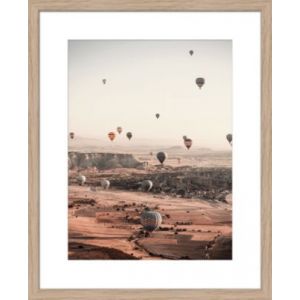 Image encadrée paysage de montgolfières l.40 x H.50 cm Dada Art