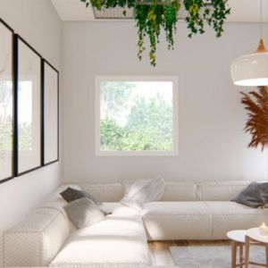 Fen&ecirc;tre fixe double vitrage GoodHome en aluminium blanc l.63 x H.77 cm