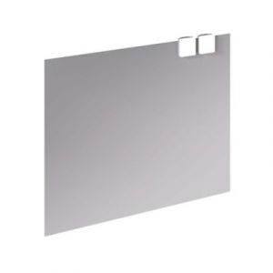 Miroir de salle de bains lumineux LED avec 2 spots H. 70 x L. 90 cm, Archi