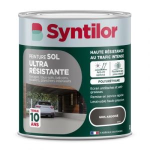 Peinture sol ext&eacute;rieur Ultra r&eacute;sistante gris ardoise satin Syntilor 500 ml