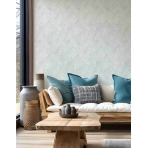 Papier peint vinyle expans&eacute; intiss&eacute; feuillage D&eacute;liciosa gris et rose L.1005 x l.53cm Rash