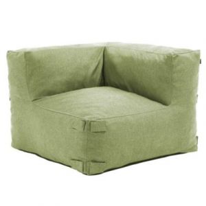 Fauteuil de jardin d'angle tissu polypropyl&egrave;ne olefin vert Oviala Mixi