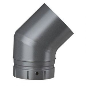 Coude émaillé segmenté Gris 45° x ø130 Poujoulat