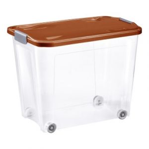 Lot de 3 boîtes de rangement avec roulettes Tontarelli Combi Box 67 L couvercle terracotta