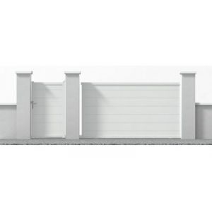 Portillon Jardimat aluminium Frejus blanc 9016 - 100 x h.170 cm