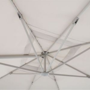 Parasol d&eacute;port&eacute; inclinable rectangle ouverture manivelle moonbeam 3 x 4m GoodHome Corby