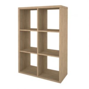 Étagère modulable 6 cubes GoodHome Mixxit effet chêne