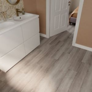 Lame PVC clipsable Mambo 124x19 cm décor bois gris clair GoodHome (vendue au carton)