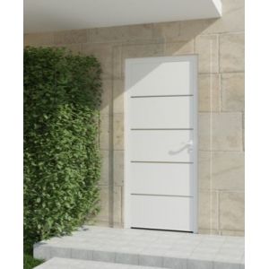 Porte d'entrée alu blanc Cecina H.215 x l.90 cm poussant gauche