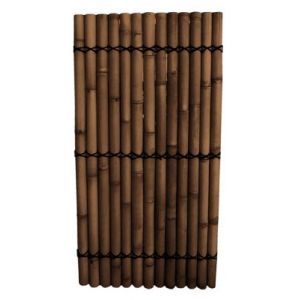 Panneau droit décoratif en demi-bambou brun/noir L. 90 x H.180 cm