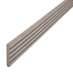 Profil de finition lame de terrasse Neva composite taupe L.220 x l.5.2cm