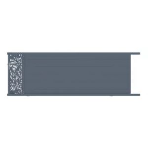 Portail coulissant frejus v&eacute;g&eacute;tal 400x142,3 cm Gris anthracite 7016 Jardimat