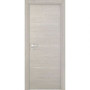 Bloc-porte Triaconta grigio H.204 x l.63 cm, poussant droit