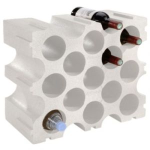 Casier 15 bouteilles en polystyrène coloris blanc