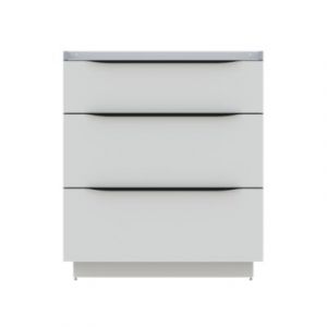 Meuble sous vasque &agrave; poser blanc mat l.80 x H.88 x P.50 cm, Pamili