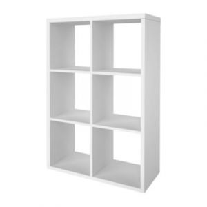 Étagère modulable 6 cubes GoodHome Mixxit blanc