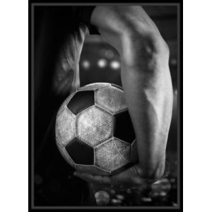 Toile imprimée Foot Ball montée sur châssis bois en pin 50x70 cm