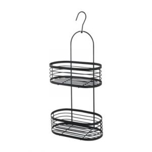 Serviteur de douche &agrave; suspendre en m&eacute;tal noir, Bristol