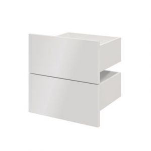 Lot de 2 tiroirs blancs GoodHome Atomia H. 18,5 x L. 37,2 x P. 30 cm