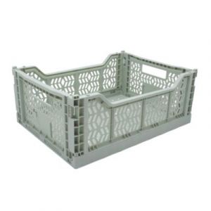 Cagette plastique pliable vert clair taille M