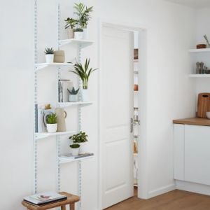 Crémaillère Twinny double perforation 200 cm blanc Form