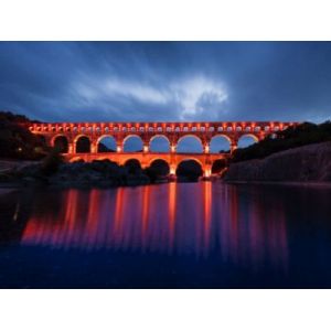Toile imprimée pont du Gard Dada Art montée sur châssis bois en pin 60x80 cm
