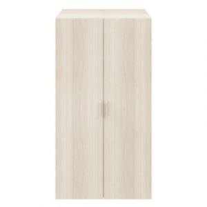 Armoire penderie portes battantes effet chêne avec 5 étagères GoodHome Atomia H. 187,5 x L. 100 x P. 60 cm
