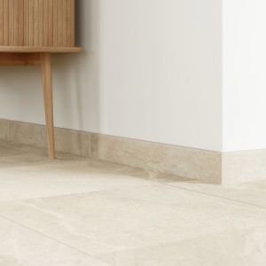 Plinthe carrelage effet pierre beige mocca L.45 x l.7,5 cm x &eacute;p.9,1 mm, GoodHome Limo Mocca