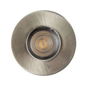 Spot encastrable Colours Hades IP65 chrome bross&eacute; &Oslash;8,5 cm