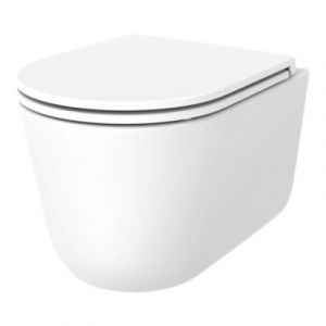 Pack WC suspendu avec cuvette sans bride effet Vortex Luvia et b&acirc;ti universel Siamp