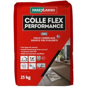 Colle Flex performance gris tous type de carreaux 25Kg Parexlanko
