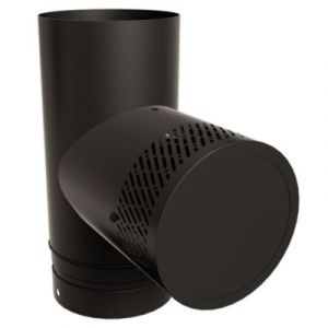 Régulateur de tirage émaillé noir ø150mm Poujoulat