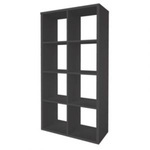 &Eacute;tag&egrave;re modulable 8 cubes GoodHome Mixxit anthracite l. 73,5cm x H. 142,6cm