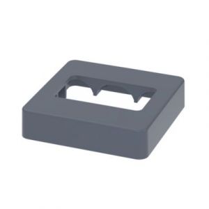 Cache platine pour poteau de clôture Belty gris 7016