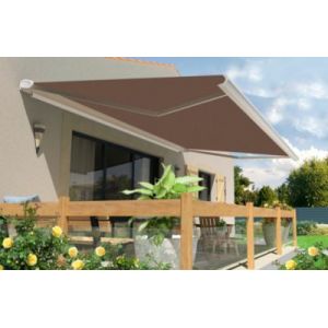 Store banne motoris&eacute; avec coffre int&eacute;gral Arizona S300 - armature blanche - 4 x 3,5m Sunstyl