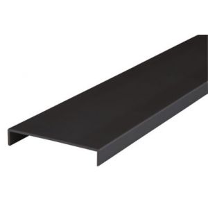 Nez de cloison aluminium noir 10 x 74 mm L.2,6 m