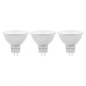 Lot 3 ampoules LED MR16 GU5.3 345lm 3.4W = 35W Ø4.5cm Diall blanc chaud
