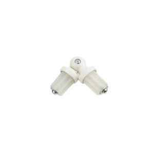 Raccord coud&eacute; pour barre &agrave; rideau Anafi GoodHome ⌀19&nbsp;mm blanc
