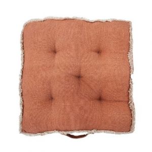 Coussin de sol Ornami L.65 x l.65 cm natte terracotta