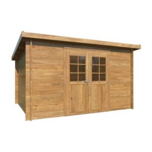 Abri de jardin White Wood Alice bois trait&eacute; autoclave marron &eacute;p.28mm surface totale 12m&sup2;