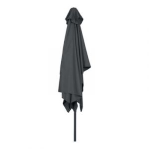 Parasol centr&eacute; droit rectangulaire ouverture manivelle gris fonc&eacute; L.3m x H.2m GoodHome Kasane
